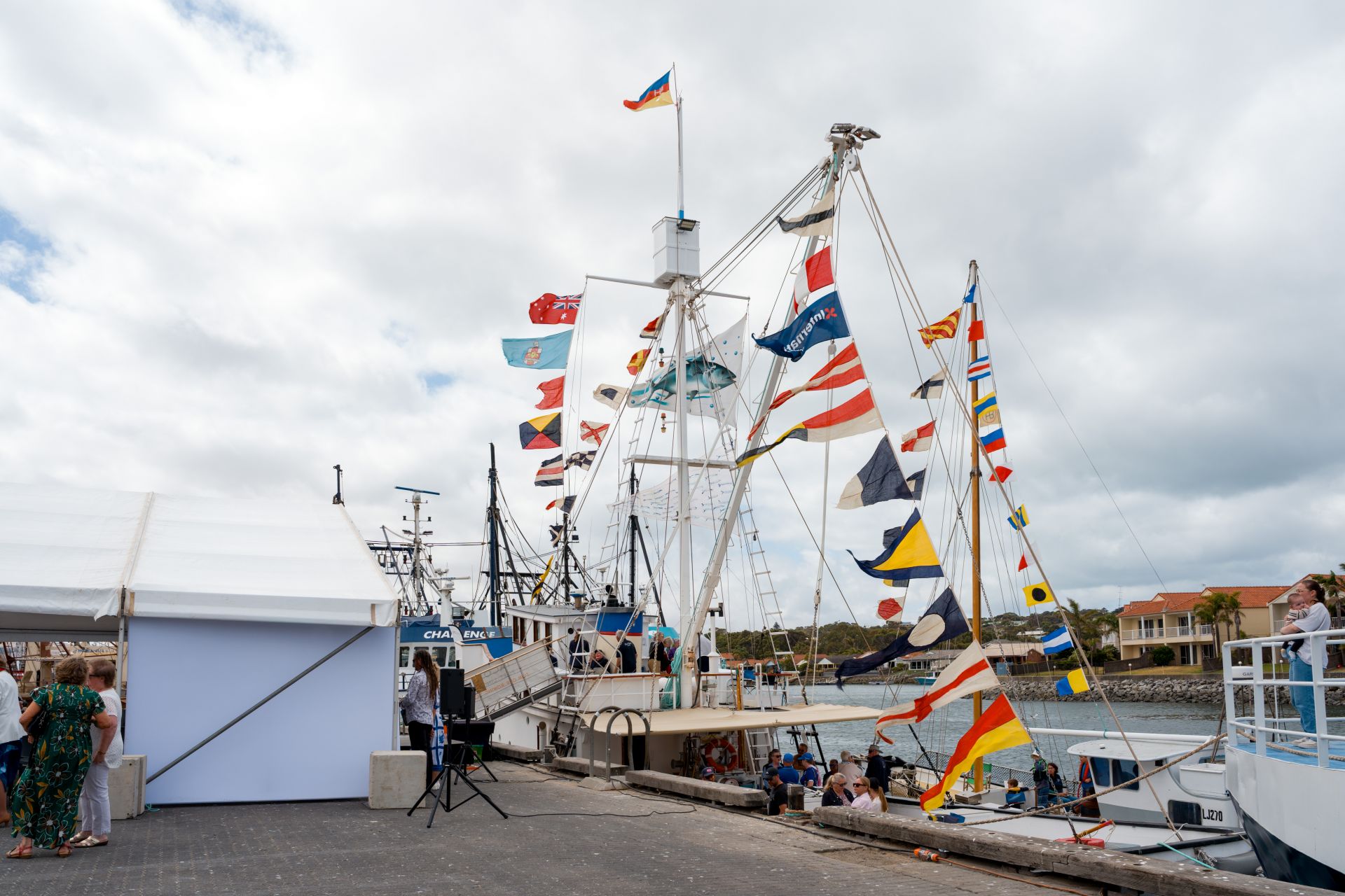 A boat pictured at the Tunarama Opening Ceremony and Blessing of the Fleet