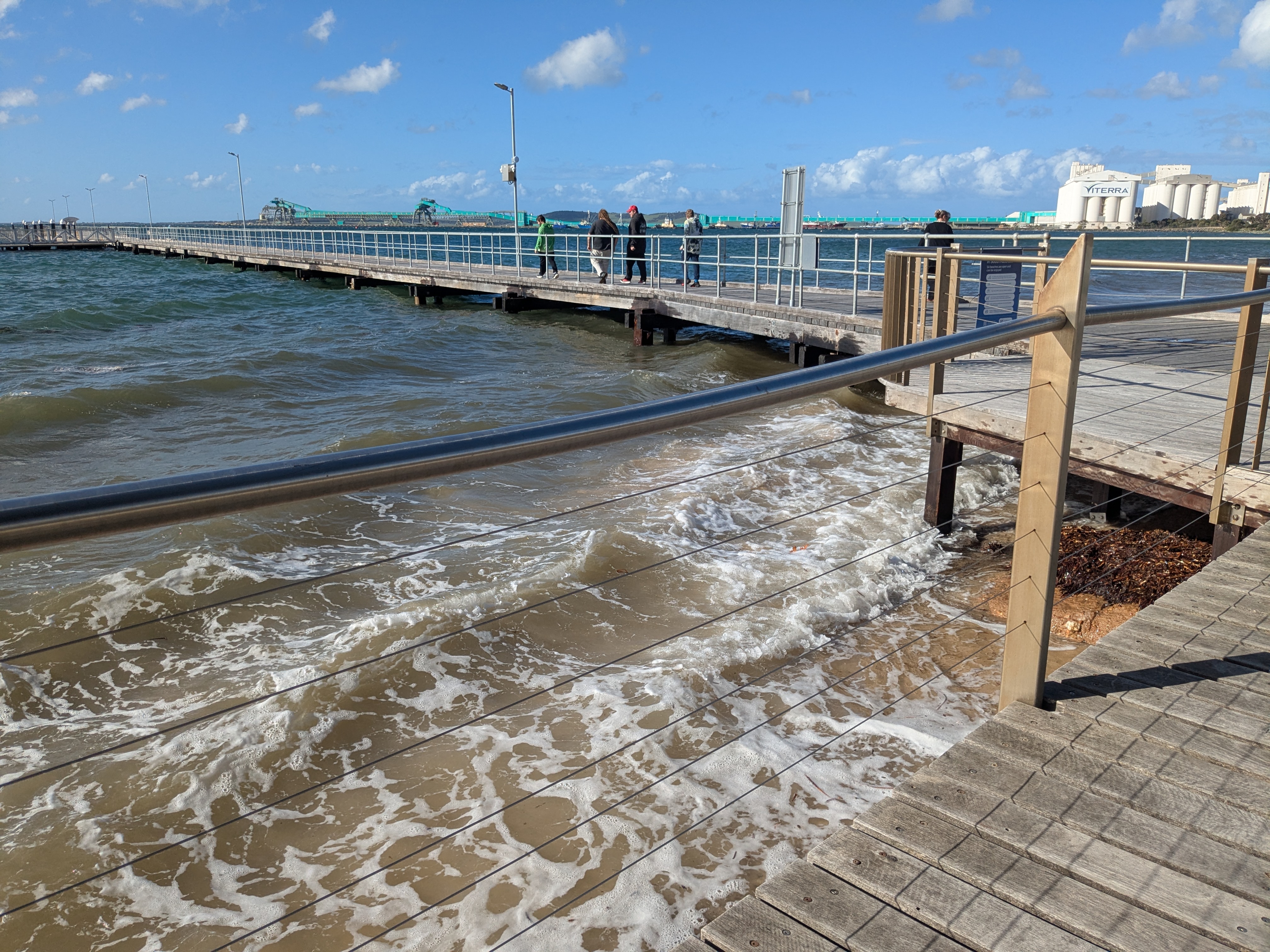 High tide at Port Lincoln foreshore on 1 June 2026